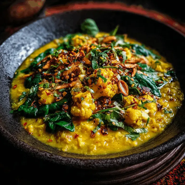 The Ultimate Golden Cauliflower Dal (with Coconut & Spinach!)