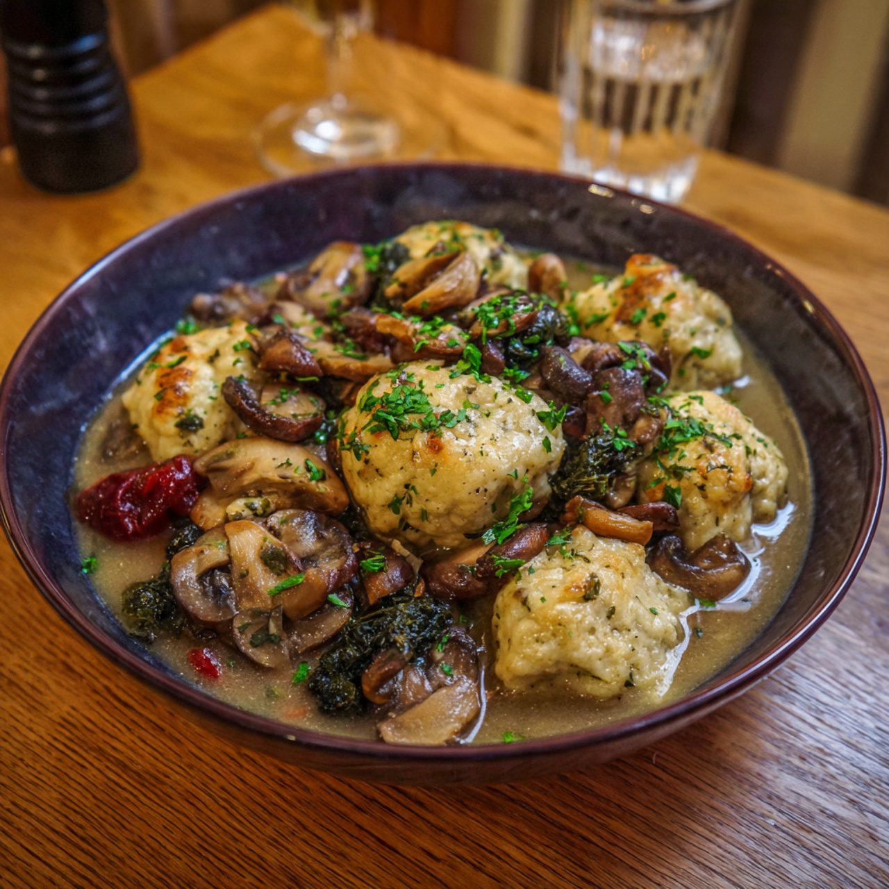The Ultimate Mushroom & Artichoke Stew with Seaweed Dumplings (So Cozy!)