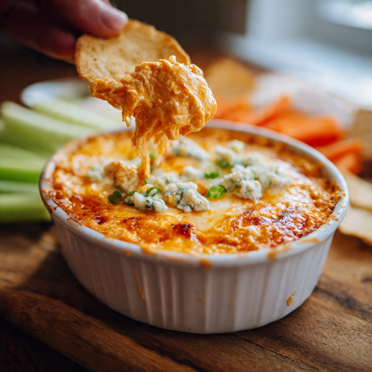 The Ultimate Easy Buffalo Chicken Dip (5 Ingredients!)