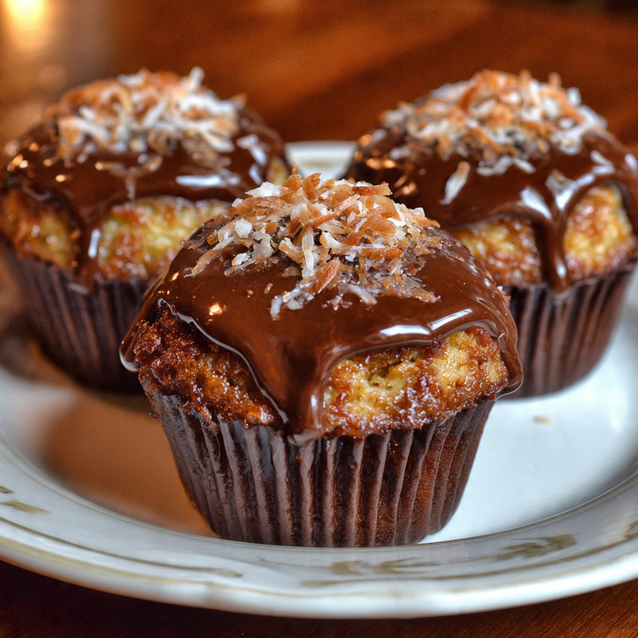 The Ultimate German Chocolate Cupcakes (with Ganache Filling!)