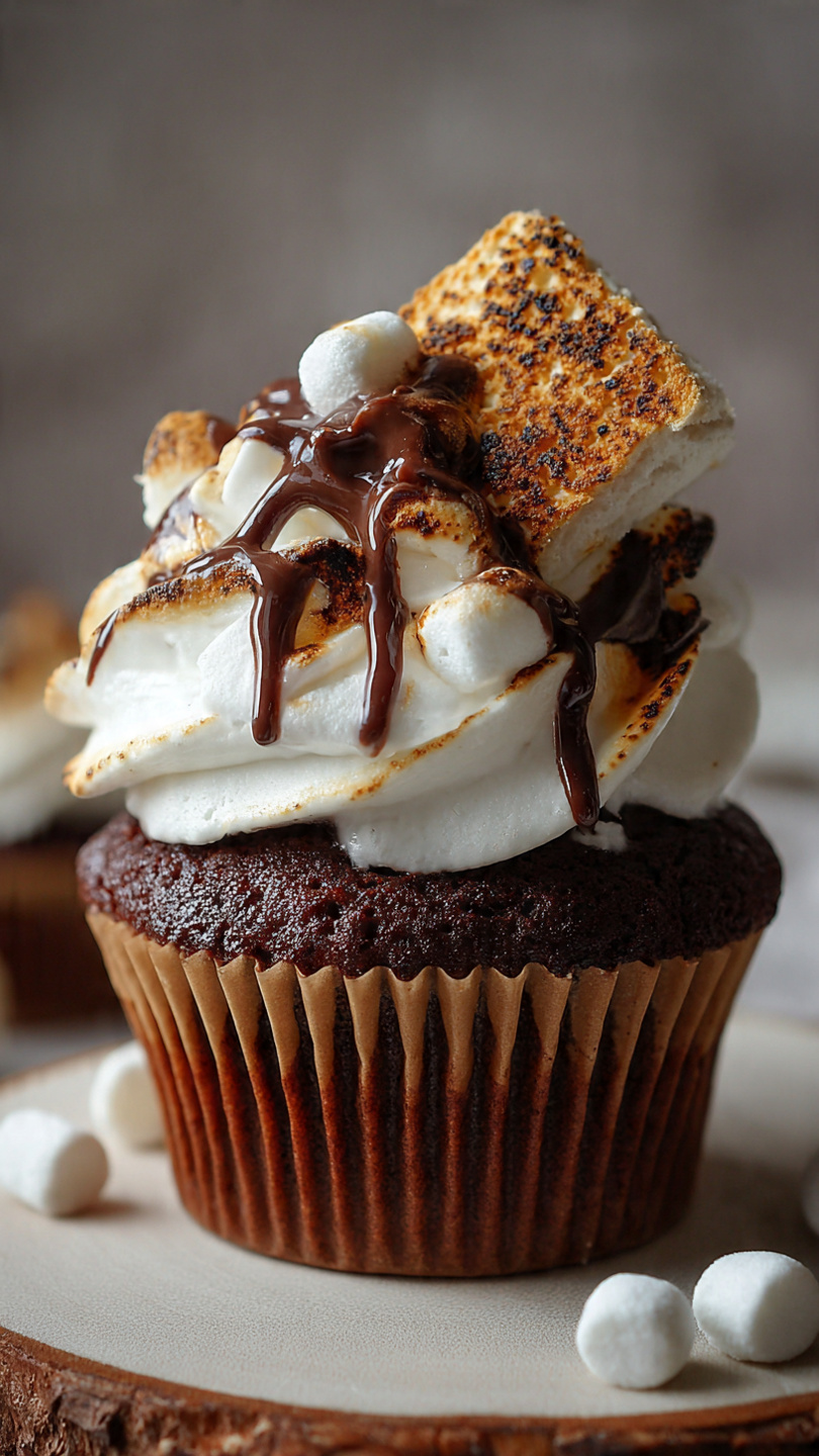 The Ultimate S’mores Cupcakes (with Toasted Marshmallow Topping!)
