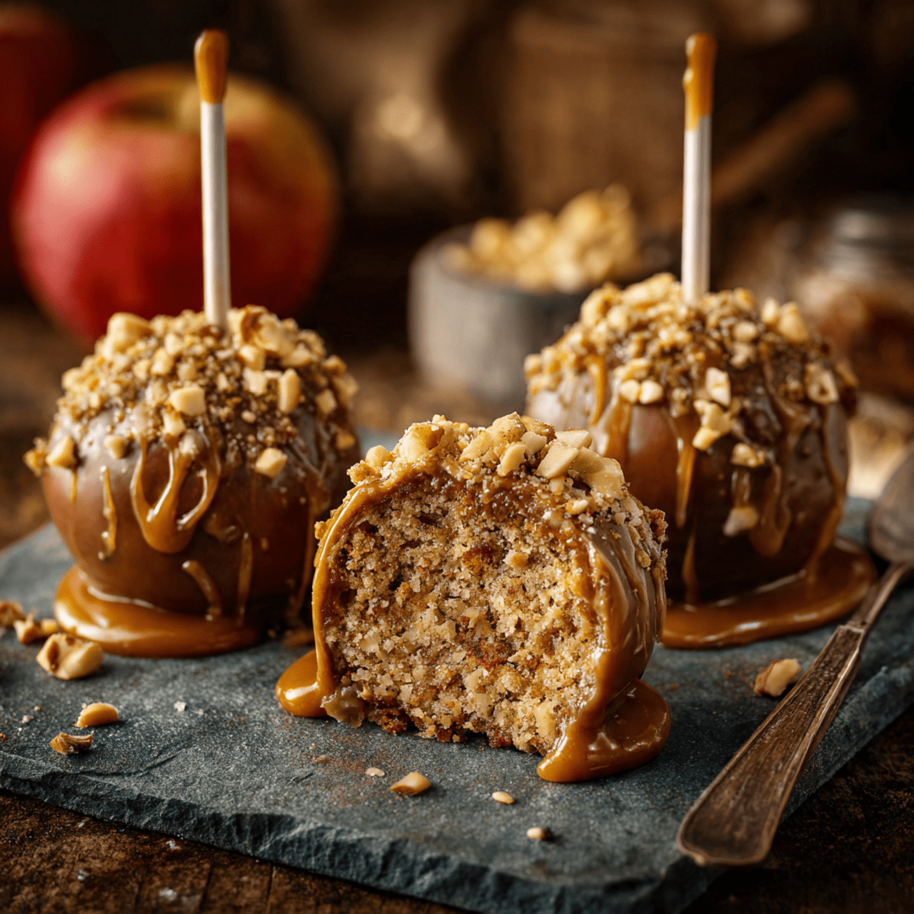 The Ultimate Caramel Apple Donut Cake Pops (No-Bake!)