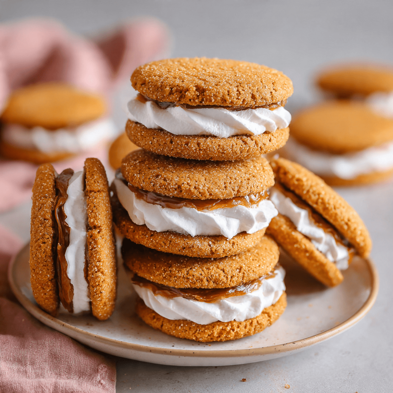The Ultimate Soft Ginger Creme Sandwich Cookies (So Chewy!)