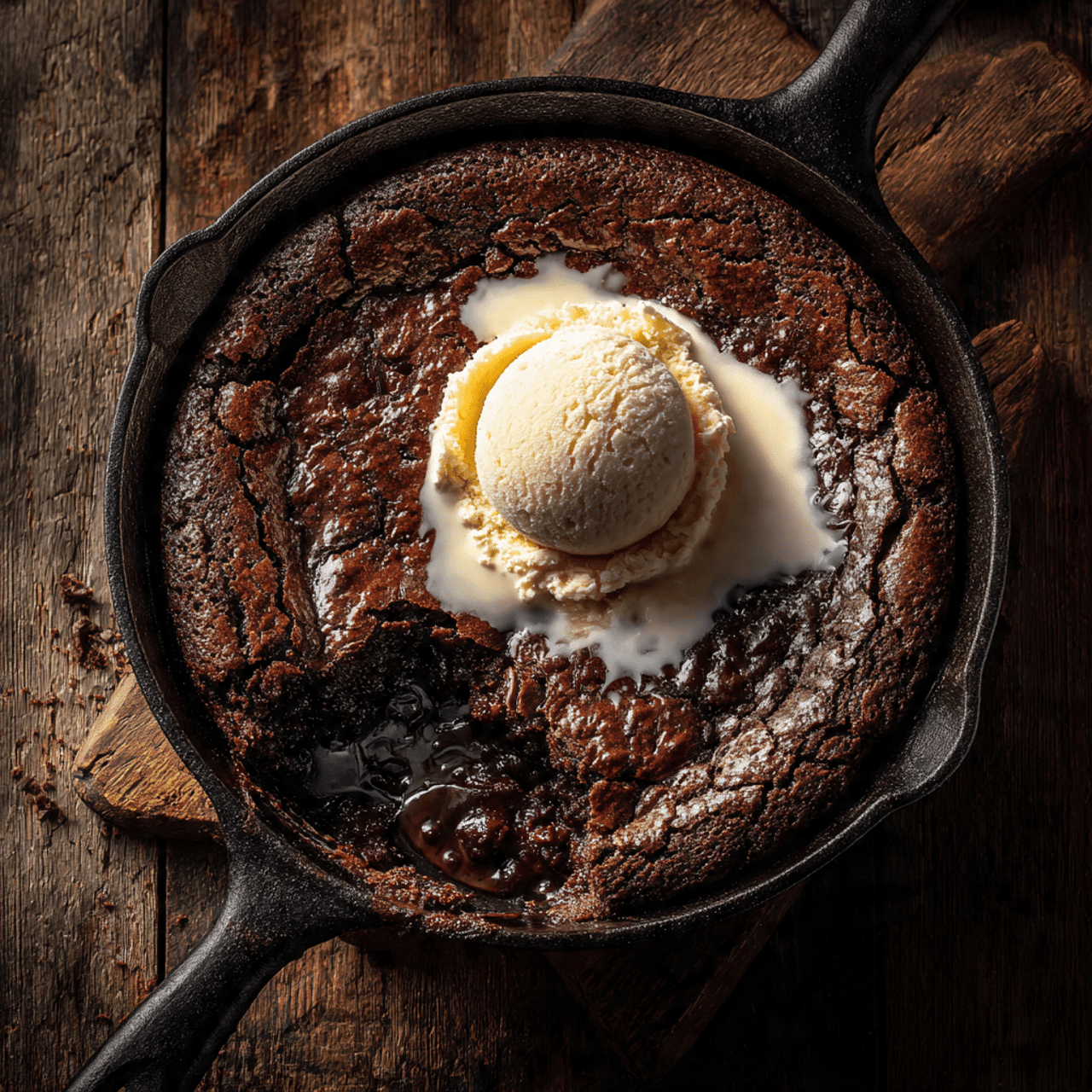 The Ultimate Fudgy Skillet Brownie (Crispy Edges, Gooey Center!)