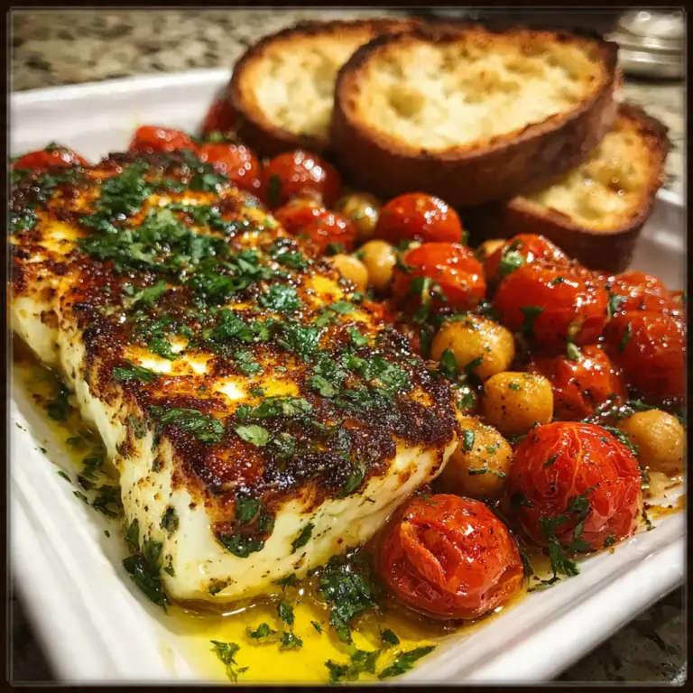 The Ultimate Baked Feta and Chickpeas (Easy Weeknight Dinner!)