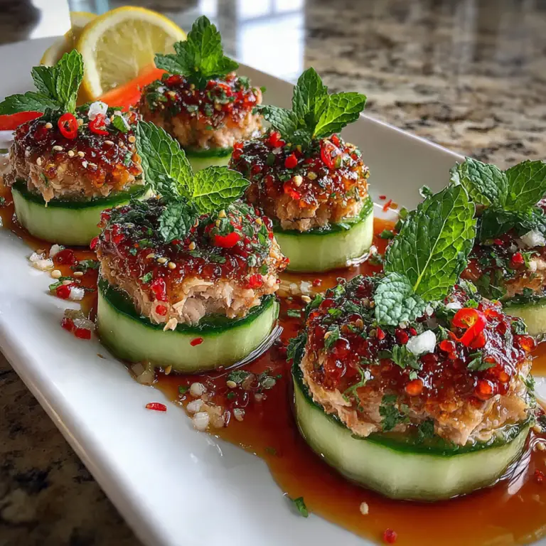 The Ultimate Spicy Tuna Cucumber Bites (Easy High Protein Snack!)