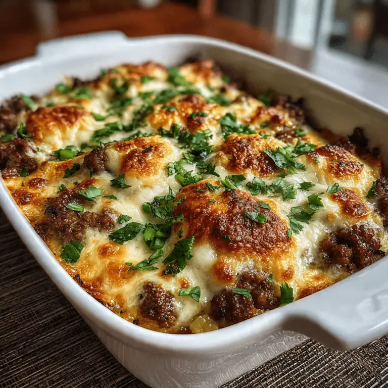 The Ultimate Low Carb Philly Cheesesteak Casserole (So Cheesy!)