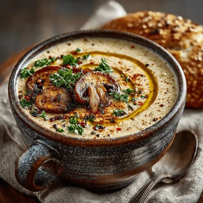 The Ultimate Creamy Cottage Cheese Mushroom Soup (High-Protein!)