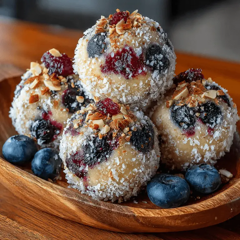 The Ultimate Blueberry Cheesecake Protein Bites (Easy No-Bake Snack!)