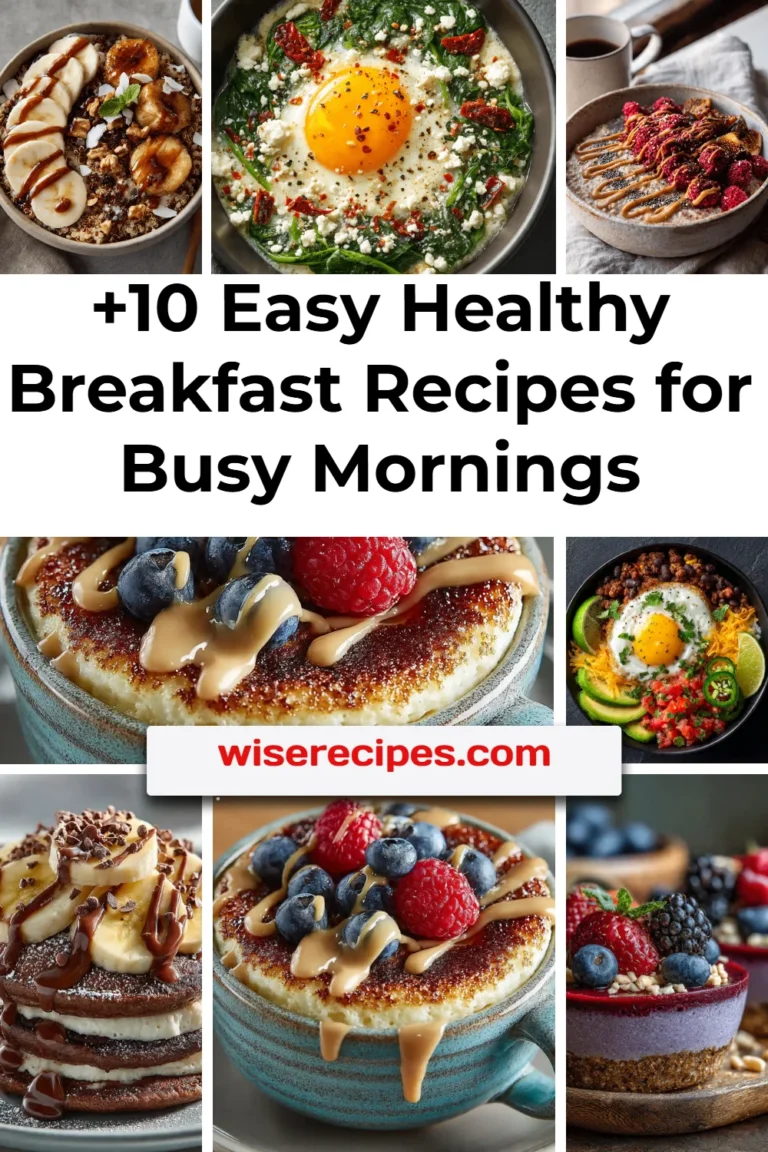 Easy healthy breakfast recipes for quick and nutritious morning meals