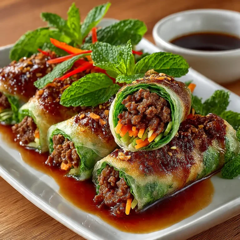Fresh Thai Basil Beef Rolls (An Easy Ground Beef Recipe!)
