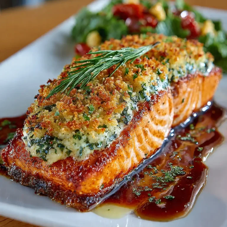 A Romantic Dinner for Two: Elegant Crab-Stuffed Salmon