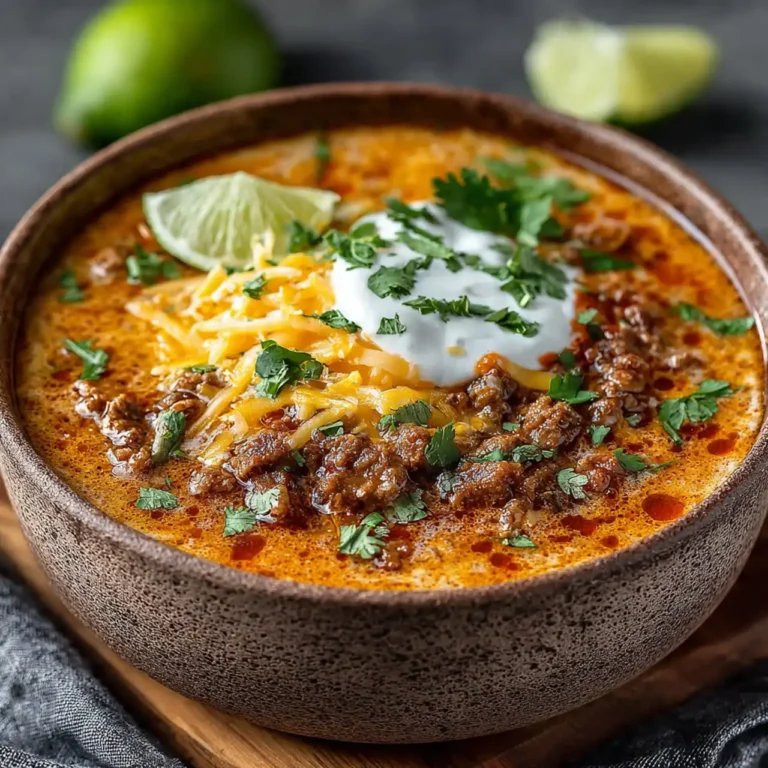 30-Minute Creamy Beef Enchilada Soup (An Easy Ground Beef Recipe)