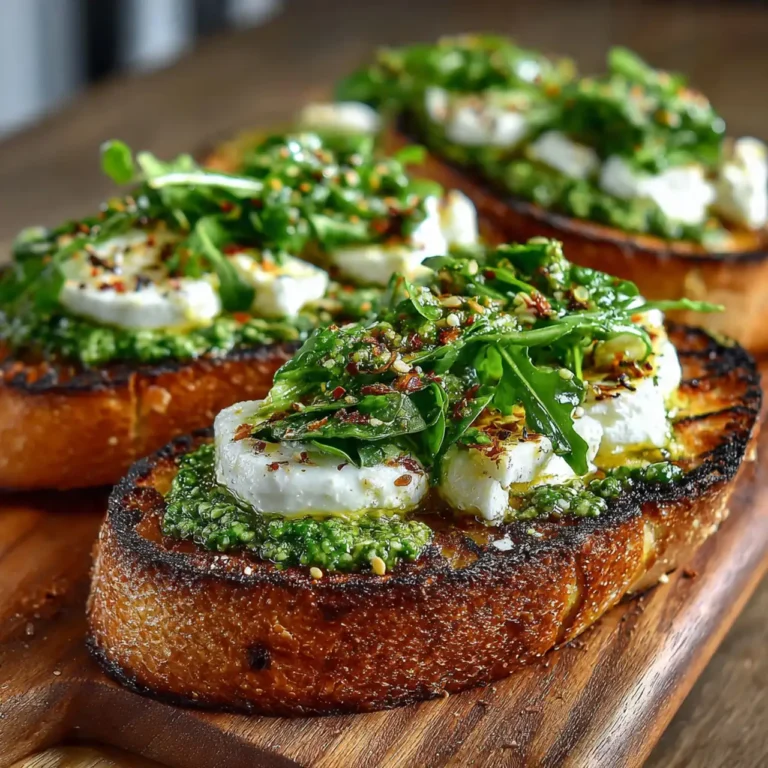 The Ultimate Spring Greens and Feta Bruschetta (Fresh Spring Dinner!)