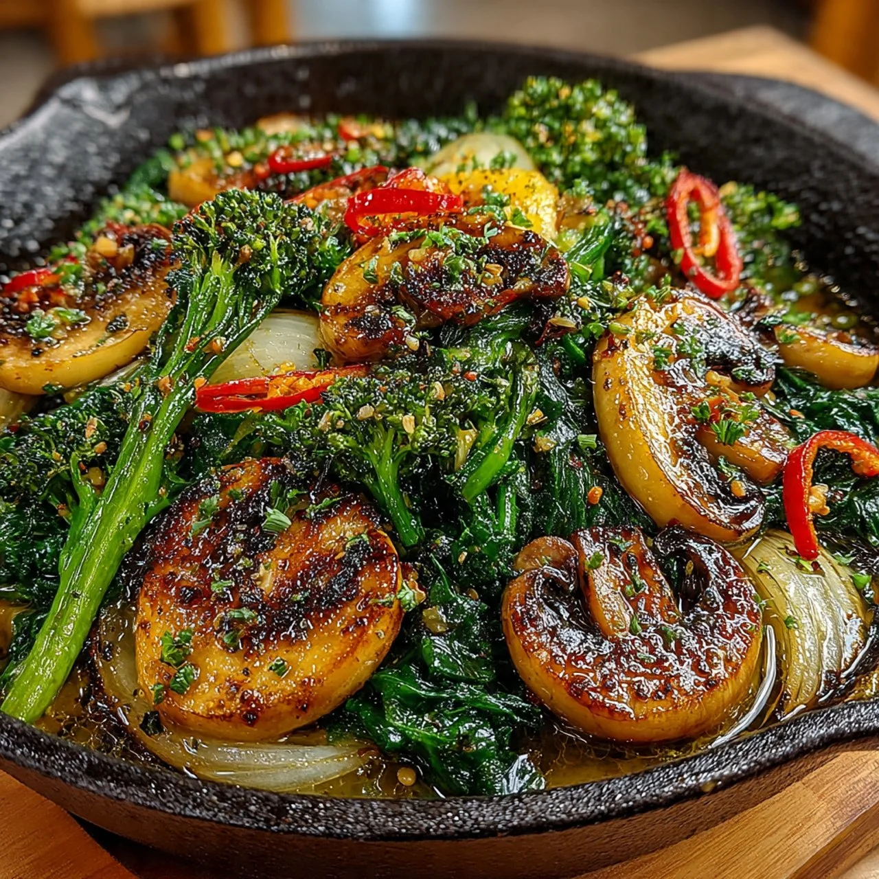 Deliciously sautéed vegetables in a vibrant mix of colors and textures