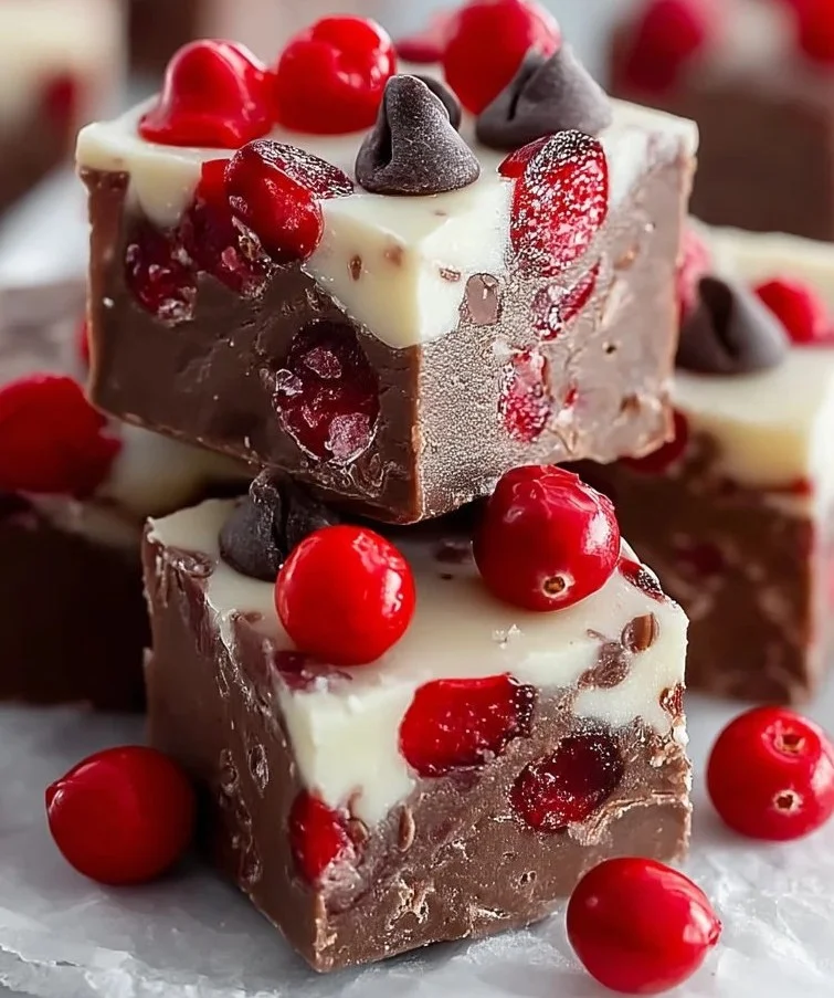 Delicious Cherry Garcia Fudge made with cherries and chocolate