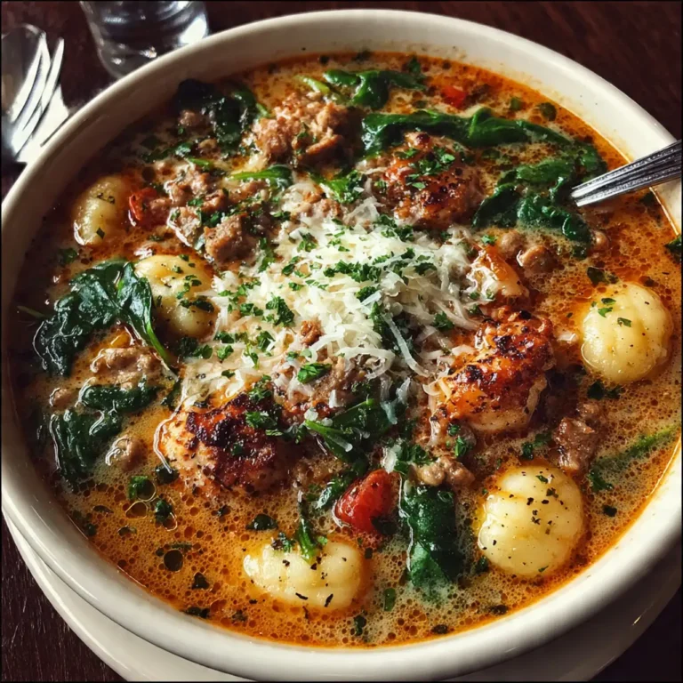 One-Pot Sausage and Gnocchi Soup with Spinach (Ready in 30 Minutes)