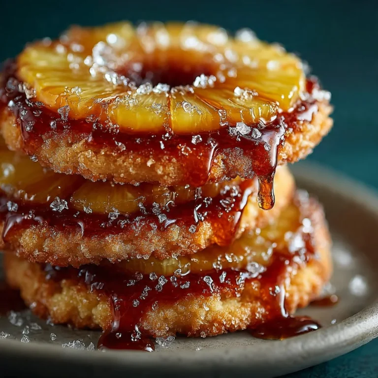 Delicious Pineapple Upside Down Sugar Cookies on a plate