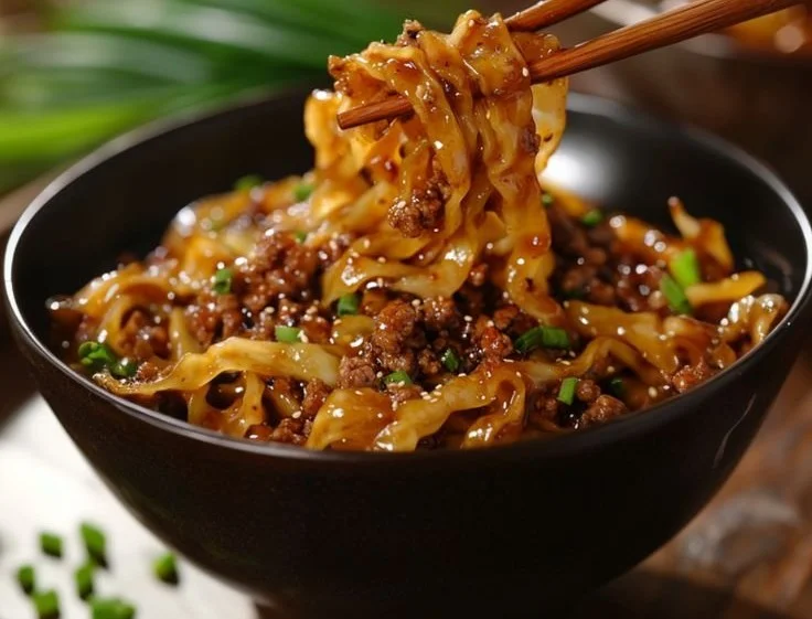 Delicious Potsticker Noodle Bowl with noodles and potstickers in savory broth.