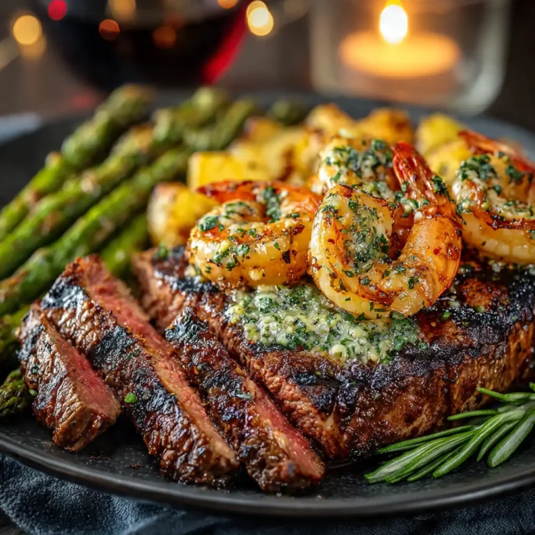 Perfect Valentine’s Dinner: Garlic Butter Grilled Steak & Shrimp