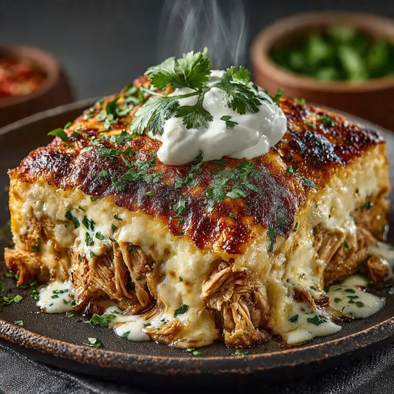 Authentic Hatch Chile Chicken Enchilada Casserole (Cozy & Easy Winter Recipe!)
