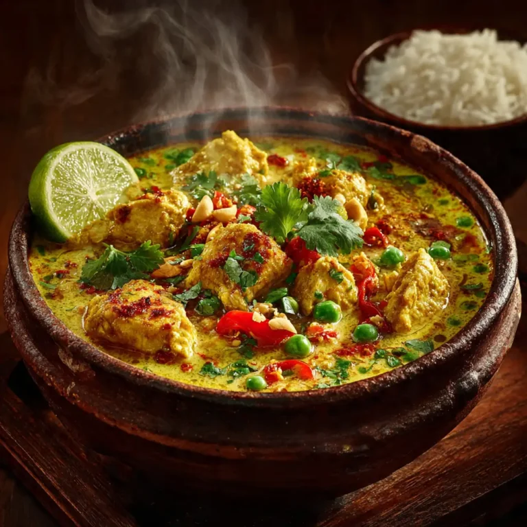 Healthy Coconut Chicken Curry with Fresh Ginger and Garlic