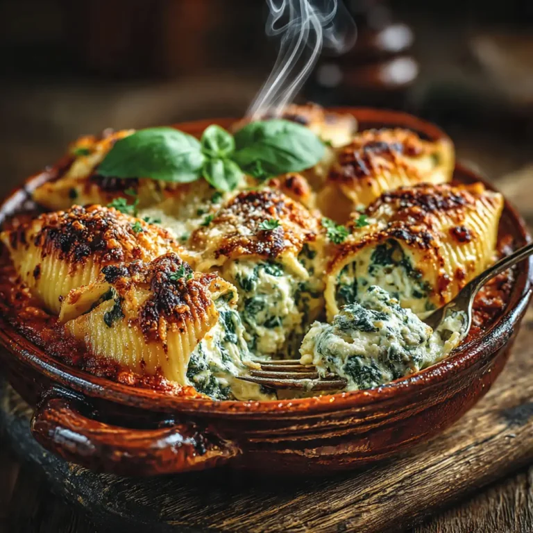 Easy Baked Spinach and Ricotta Stuffed Shells (Classic Italian Dinner)