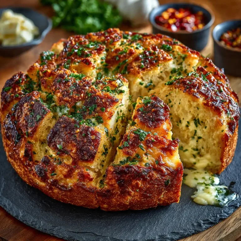 Game Day Gold: Cheesy Garlic Pull-Apart Party Bread