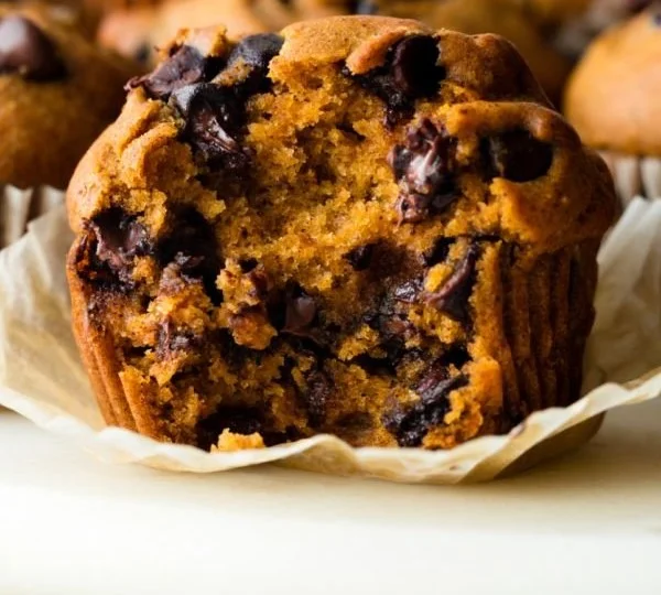 Freshly baked pumpkin muffins with spices and a rich golden color