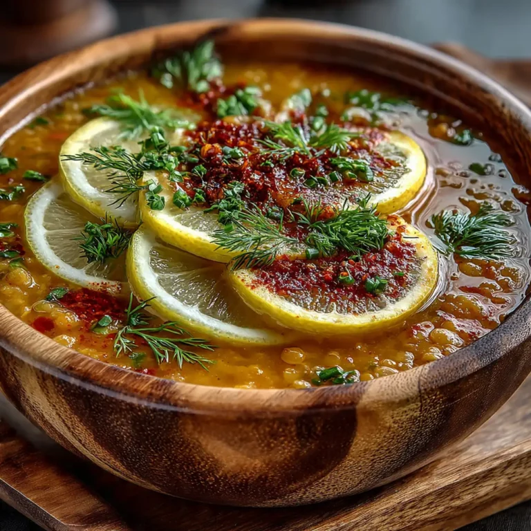 Easy 30-Minute Red Lentil Soup with Lemon and Dill