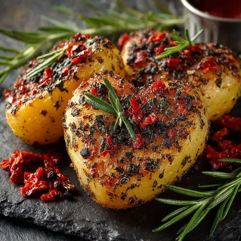 Deliciously roasted heart-shaped potatoes served on a plate.