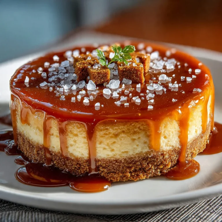 Delicious Salted Caramel Cheesecake with a rich topping and perfect texture.