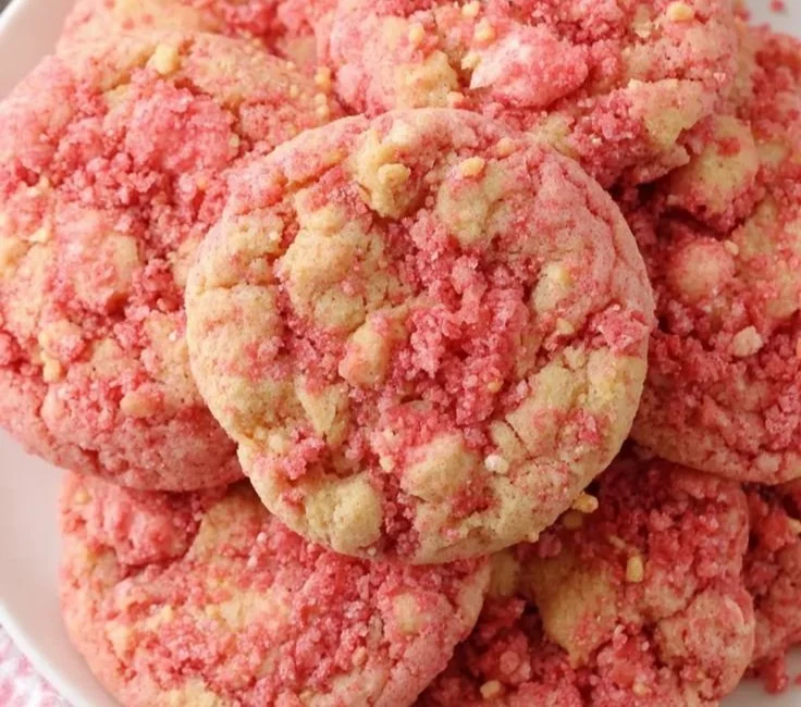 Delicious Strawberry Oreo Coated Buttery Cookies ready to indulge your cravings