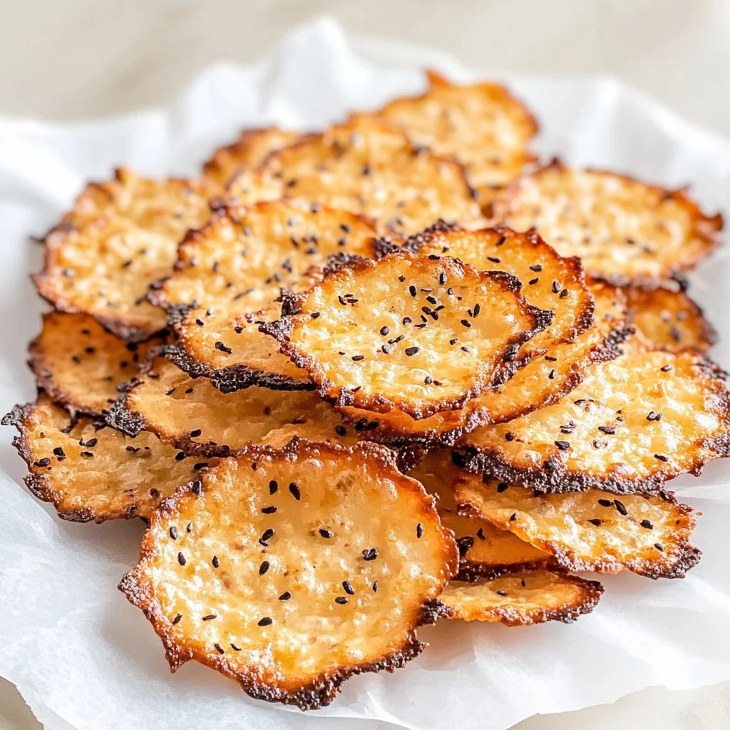 Crispy 1 ingredient keto cottage cheese chips served in a bowl
