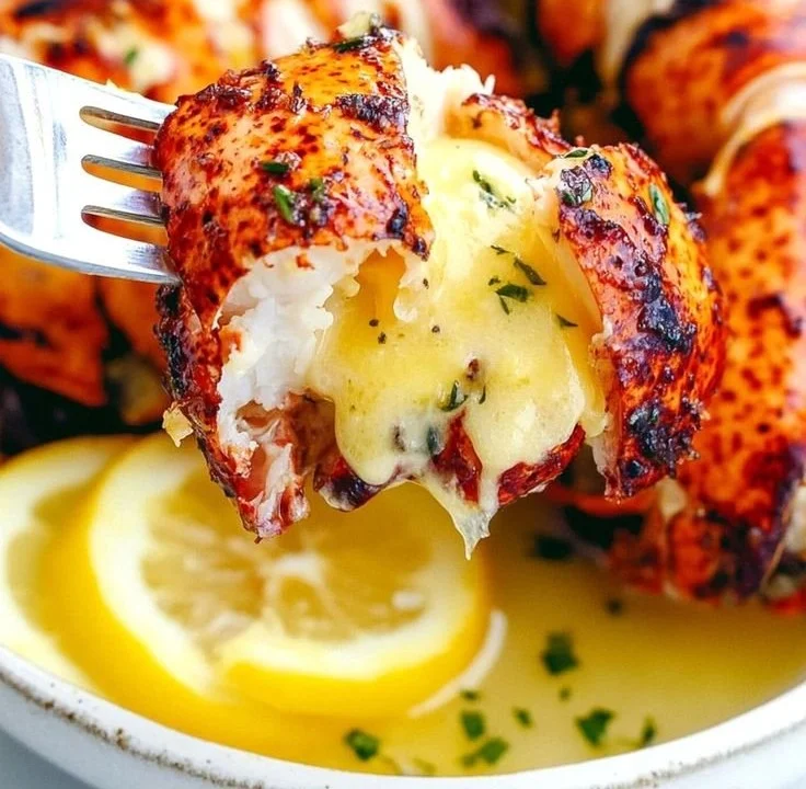 Delicious air fryer lobster tails cooked to perfection