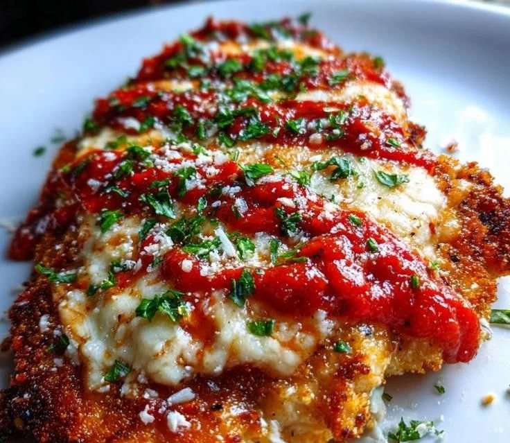 Delicious keto chicken parmesan showcasing the unique crust secrets for a healthy meal.