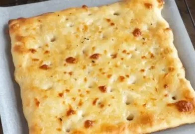 Homemade Cottage Cheese Flatbread served with fresh toppings