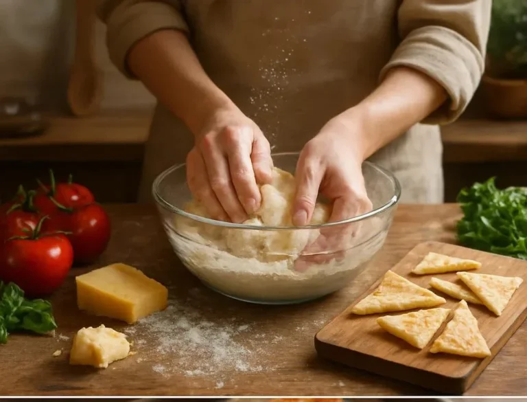 Delicious crispy pizza chips served as a snack