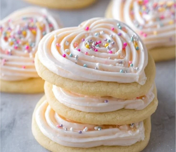 Easy sugar cookie frosting recipe with colorful decorations