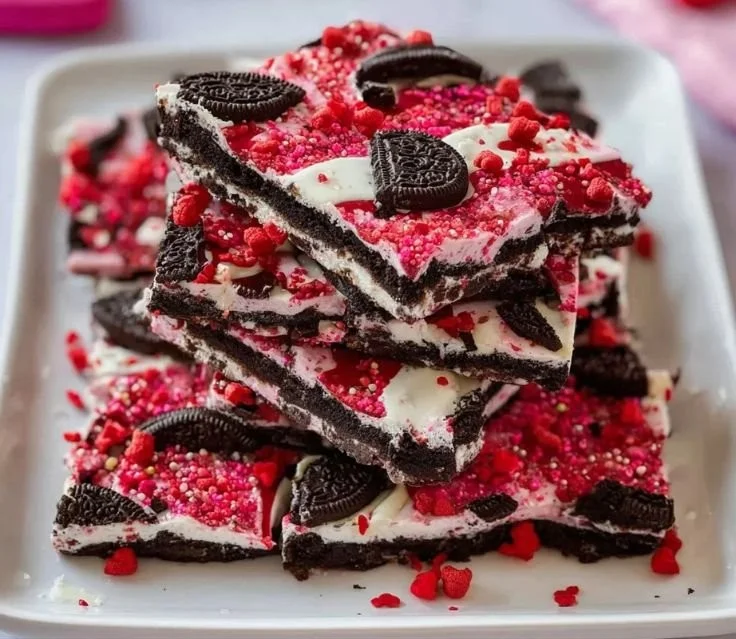 Delicious Valentine's Oreo Bark Recipe for a festive treat