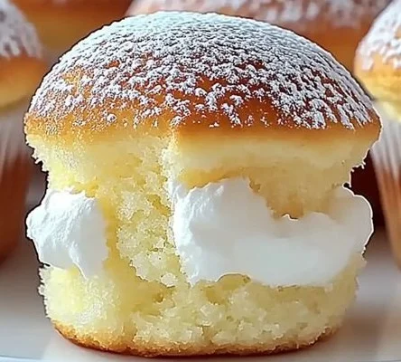 Fluffy Japanese Cotton Cheesecake Cupcakes displayed on a festive table