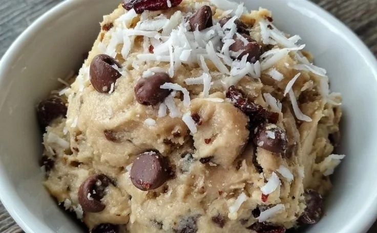Delicious Greek yogurt cookie dough bites ready to be enjoyed.