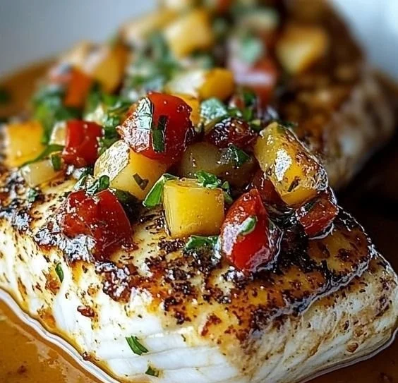 Gulf Coast Red Snapper topped with velvety Creole sauce on a plate