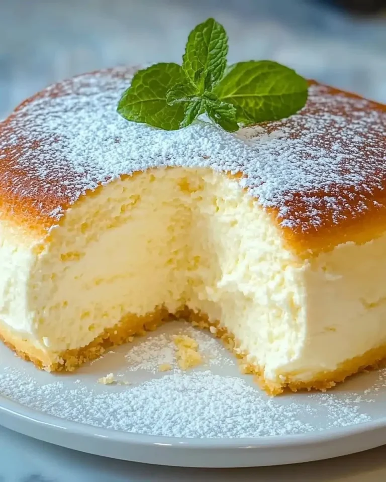 Light and fluffy yogurt cloud cake topped with fresh fruits.