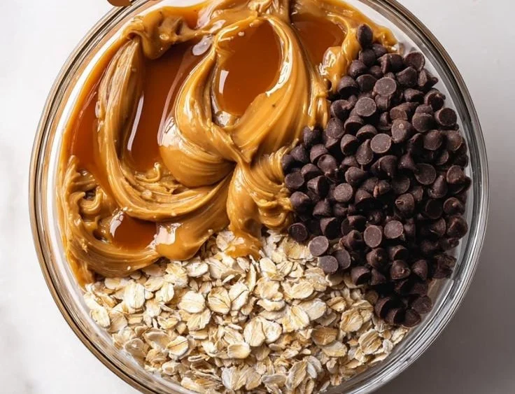 Homemade no-bake peanut butter energy bites on a plate