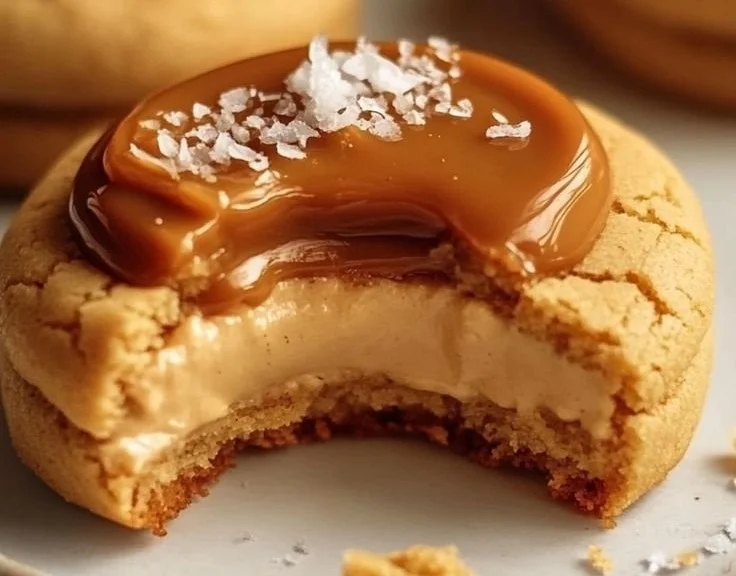 Delicious salted caramel cheesecake cookies with a rich flavor