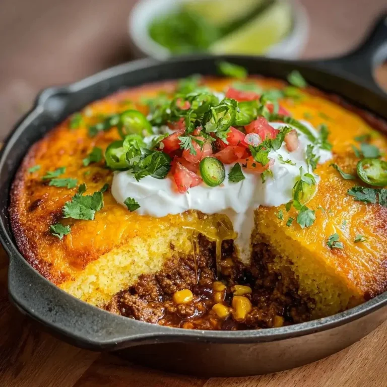 Delicious Texas Tamale Pie served in a vibrant dish, showcasing its rich ingredients