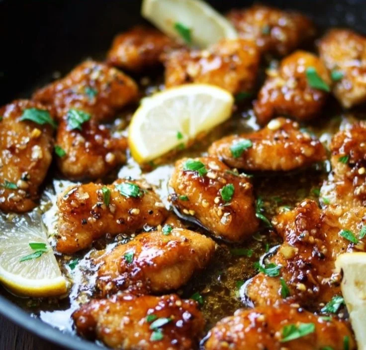 Delicious honey garlic chicken served with rice and vegetables for a quick meal