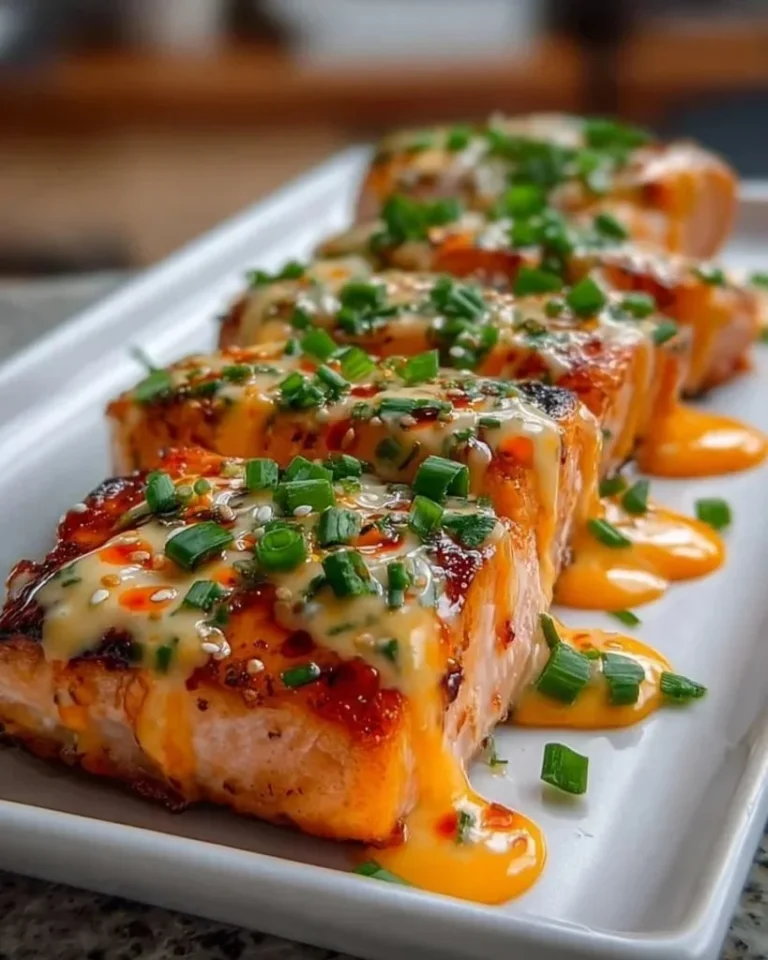 Bang Bang Salmon dish with spices and garnishes