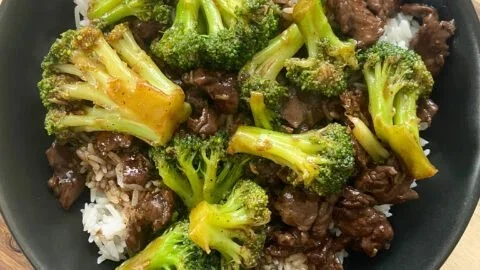 Beef and Broccoli stir fry with savory sauce and fresh vegetables